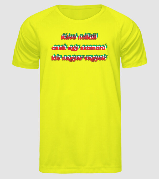  minta neonsárga pólón