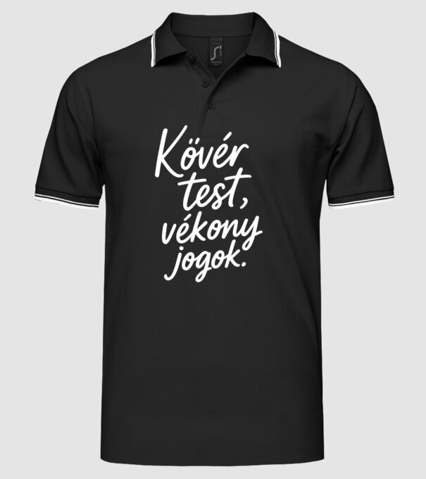  minta fekete pólón