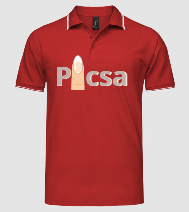  minta piros pólón
