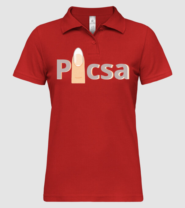  minta piros pólón