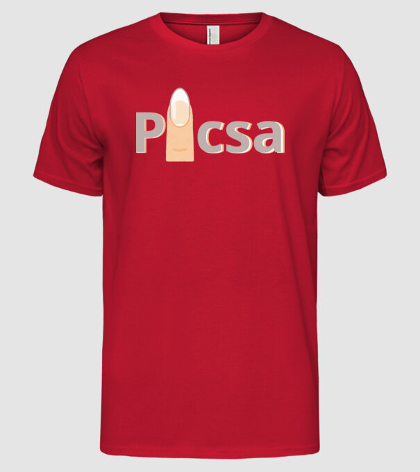  minta piros pólón
