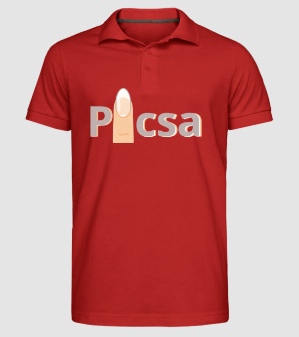 minta piros pólón