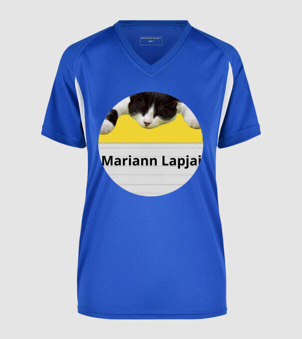  minta királykék pólón